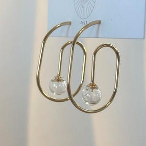 Topsy Turvy Glass Bubble Drops| Everyday and Special Occasion | Glass and Resin | Handmade Earring