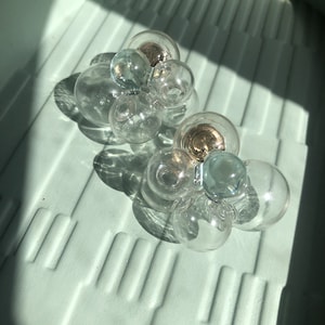 Glass Bubble Statement Studs (Otis) | Everyday and Special Occasion | Glass and Resin | Handmade Earring |