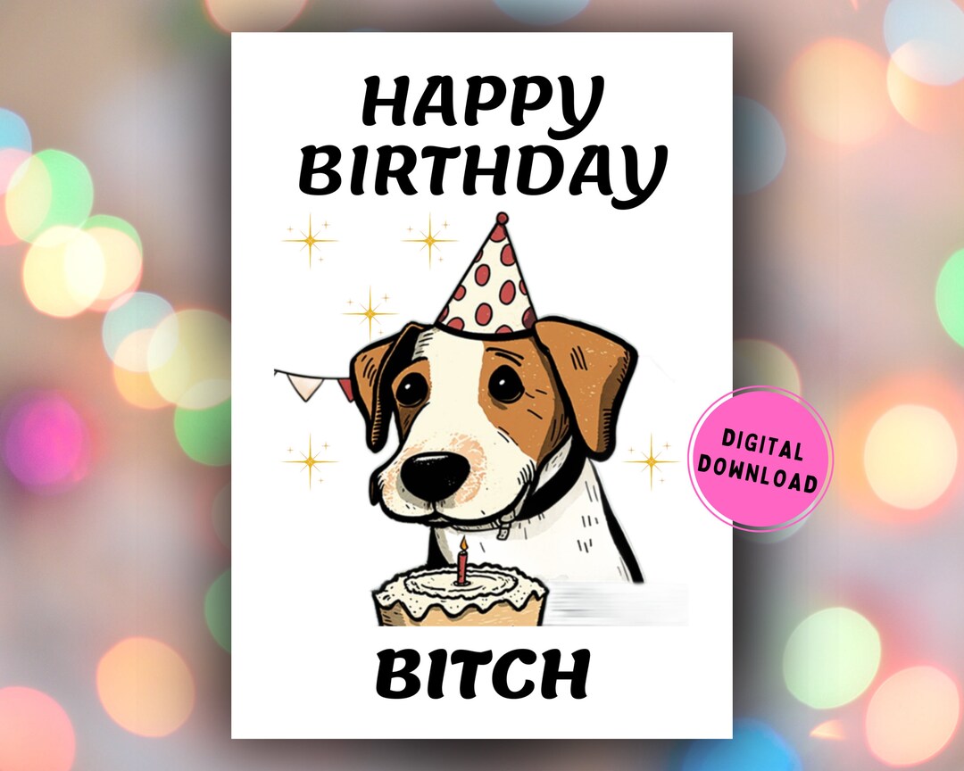 Printable Dog Birthday Card Printable Birthday Card Funny - Etsy Hong Kong