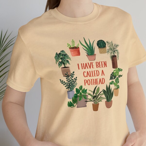 Women Pot Head Gardening T-Shirt Short Sleeve Top Casual Gardeners Plant Lovers Tee Shirt