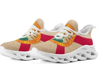 Florida Flag Sneakers: Unisex Athletic Shoes, State Pride Apparel