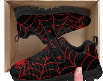 Spiderweb Sneakers: Kids' Halloween Costume Shoes