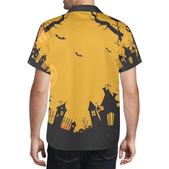 thumbnail image 2 of Haunted Mansion Halloween Hawaiian Shirt - Spooky Vibes & Comfortable Polyester For Unisex Adults 2 of 6