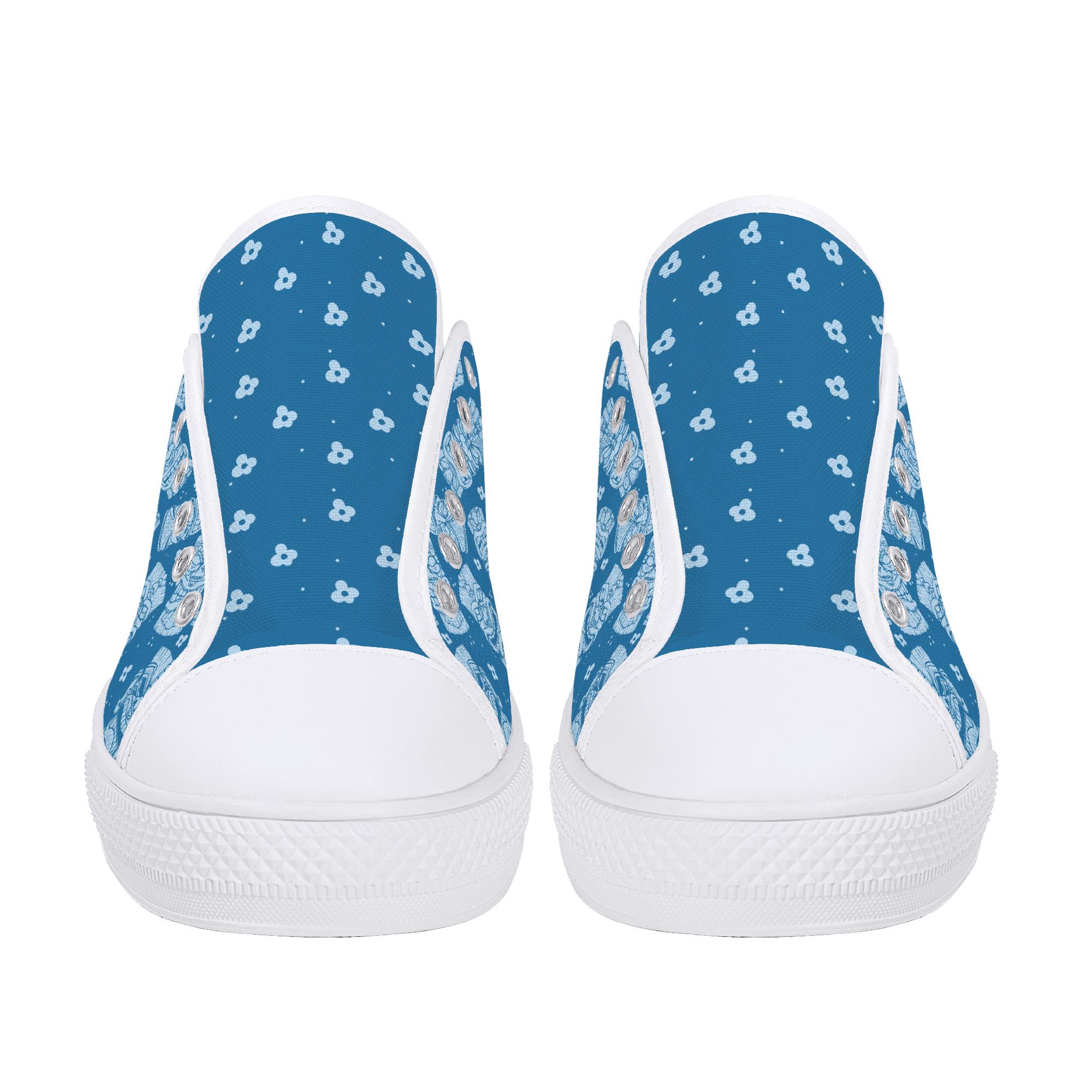 Blue Tiki Mask Canvas Sneakers: Polynesian Print Low Top Shoes - Etsy