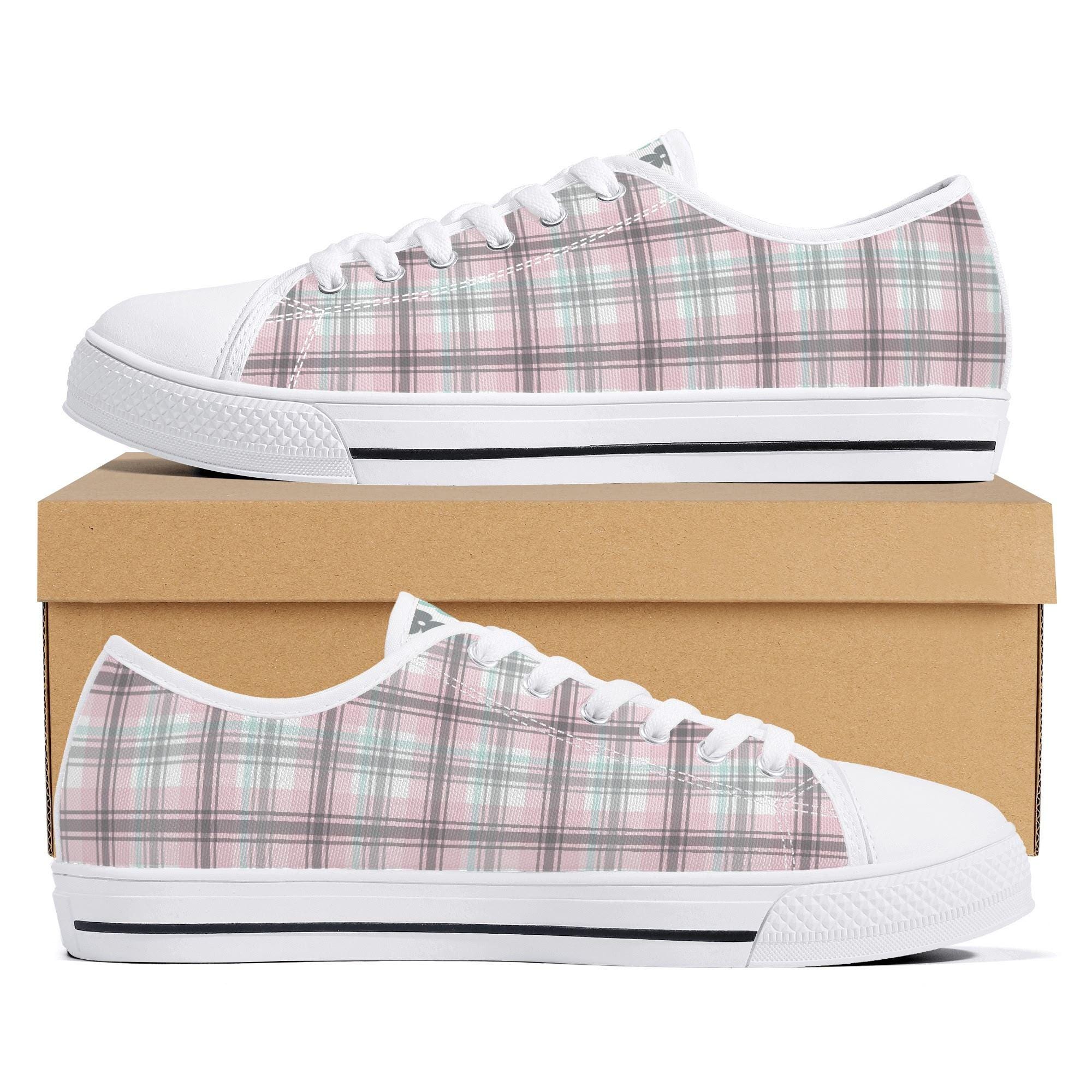 Womens Shoes Buffalo Plaid Slip On Tennis Shoes Plaid Casual Shoes