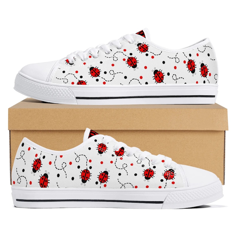 Ladybug Love Print Footie With Zipper