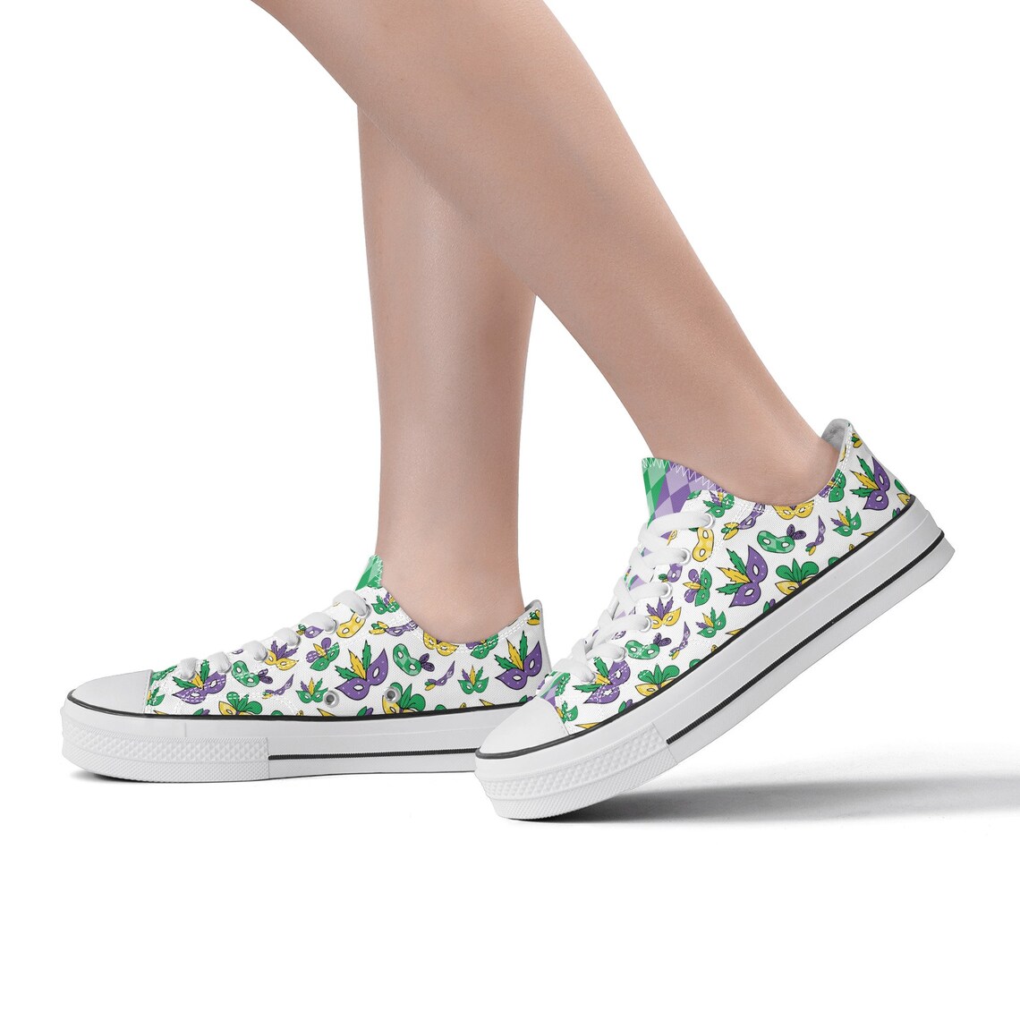 diy mardi gras sneakers