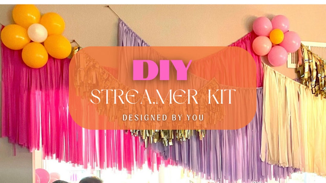 DIY Streamer Backdrop Kit Plastic Fringe Backdrop Make Your Own Fringe
