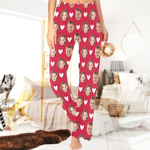 Personalized Pajamas Pants with Face/Photo,Couple Face Pajamas,Custom Photo Pajamas,Your Face You Dog on Pajama pants,Valentine's Day gift image 6