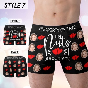 Custom Face Boxers for Husband, Personalized Wedding Gift for Bridegroom, Boxer with Face, Popular Anniversary Gift, Boyfriend Birthday Gift Style 7