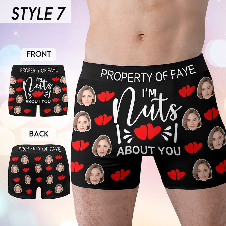 Custom Face Boxers for Husband, Personalized Wedding Gift for Bridegroom, Boxer with Face, Popular Anniversary Gift, Boyfriend Birthday Gift Style 7