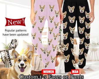 Pantalon de pyjama photo personnalisé, pantalon de pyjama personnalisé chien, chat, cadeau pour papa, pantalon de pyjama pour maman, image sur le pantalon, meilleur cadeau pour enfant