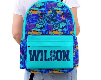 Cartoon personalisierte Name Mini Kinder Rucksack, Cartoon Kinder benutzerdefinierten Namen lustige Schule Rucksack Geschenk für Jungen Mädchen