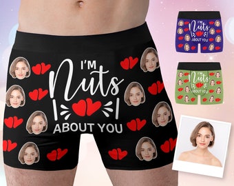 Custom Boxers Brief with Face, Personalize Photo Boxers, Custom Men's Underwear to Groom, Best Funny Gift for Boyfriend Gift for Husband