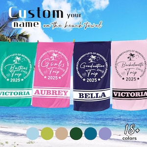 Toalla de playa de la Clase 2025, Toallas de graduación, Regalos para compañeros de clase, Toalla de piscina personalizada, Toalla de baño personalizada, Regalo para graduados universitarios