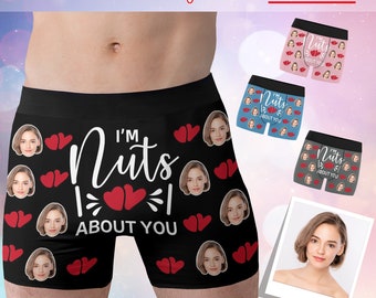 Personalized Boxers for Husband/Boyfriend, Popular Birthday/Wedding/Valentine's Gift, Print Face Underwear for Men,Custom Photo Boxer Briefs