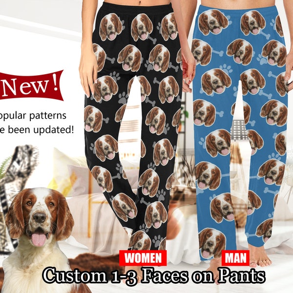 Custom Dog Photo Pajamas,Personalized Pajamas Pants with Photo,Pet Pajamas,Men Pajama bottoms,Dad Gifts,Pajama pants for Mom,Pajama Party