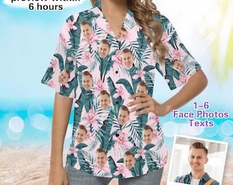 Custom Hawaiian Shirt with Face, Custom Hawaiian Shirt for Men Women Kids, Personalized Shirt With Dog Face, Hawaiian Shirt for Summer Party