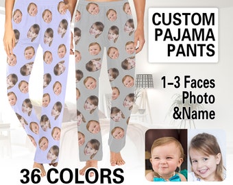 Custom Any face Pajamas,Personalized Pajamas Set,Christmas Pajama Gift,Custom Photo Pajama,Custom Pjs,Photo Gift,Halloween Gift to Her Him