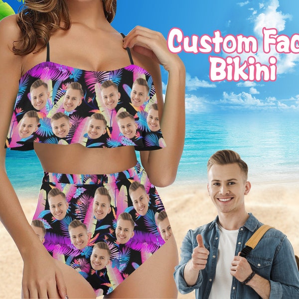 Custom Bikini with Faces Personalized Multi-Faces Swimwear Personalized Multi-Faces Women's Swimsuit Bikini Custom Multi-Faces Swimsuit