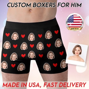 Custom Boxers with Face, Personalized Im Nuts About You Underwear