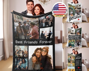 Personalized Flannel Throw Blankets for Adult Kid, Custom Blanket with Photos Name, Personalized Throws, Housewarming Gift,Father's Day Gift