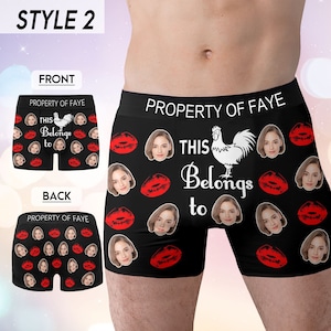 Custom Face Boxers for Husband, Personalized Wedding Gift for Bridegroom, Boxer with Face, Popular Anniversary Gift, Boyfriend Birthday Gift Style 2