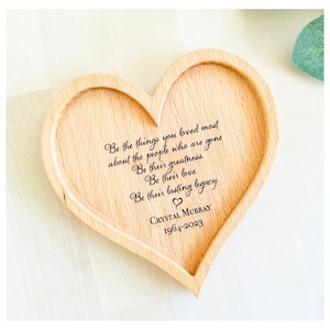 Cadeau de sympathie, personnalisé avec nom et date, perte d'une maman, d'une mère, d'un papa, d'un frère, d'une soeur, d'un ami, souvenir commémoratif, cadeau de deuil