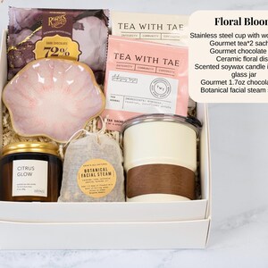 Birthday Gift Box, self care women, spa gift box, care package for her, hug in a box, congratulations gift, thank you gift for friend image 9