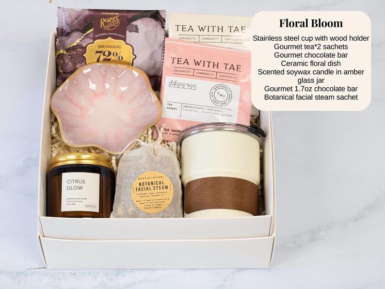 Birthday Gift Box, self care women, spa gift box, care package for her, hug in a box, congratulations gift, thank you gift for friend image 9