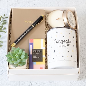 Coffret cadeau de remise des diplômes, cadeau de félicitations, promotion 2025, bougie, tasse, obtention du diplôme de doctorat, diplôme de maîtrise, diplômé d'université, cadeaux pour diplômés, diplôme de félicitations