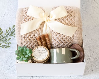Gift for Grandma, Grandparents gift, Elderly gift basket, senior care gift, Gift Box with Blanket, Gift basket, Thinking of You gift