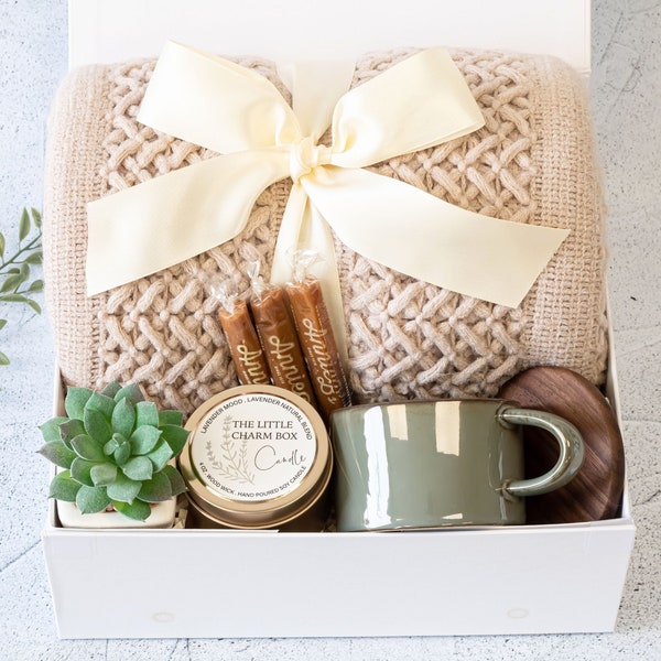 Gift for Grandma, Grandparents gift, Elderly gift basket, senior care gift, Gift Box with Blanket, Gift basket, Thinking of You gift