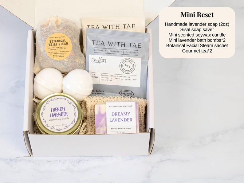 Caja de regalo para el Día Internacional de la Mujer, regalo corporativo, cesta de regalo feminista, regalo para el Día de la Mujer, paquete para mujer, regalo de empresa Mini Reset
