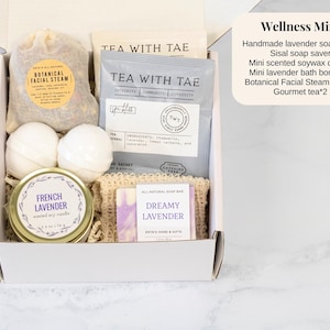 Birthday Gift Box, self care women, spa gift box, care package for her, hug in a box, congratulations gift, thank you gift for friend image 3