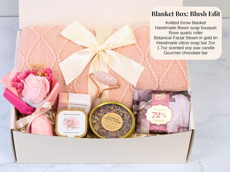 Birthday Gift Box, self care women, spa gift box, care package for her, hug in a box, congratulations gift, thank you gift for friend image 2