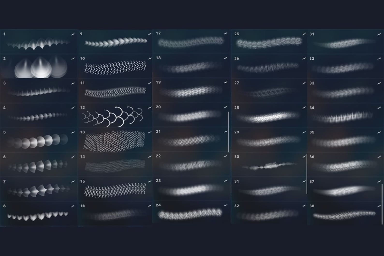 Procreate Photoshop Dynamic Fish Scale Brush Stamp Bundle Pack ...