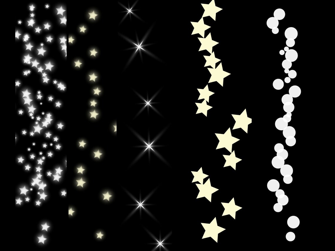 Celestial Stamp Brush Bundle - Procreate & Photoshop Bokeh Stars Moon ...