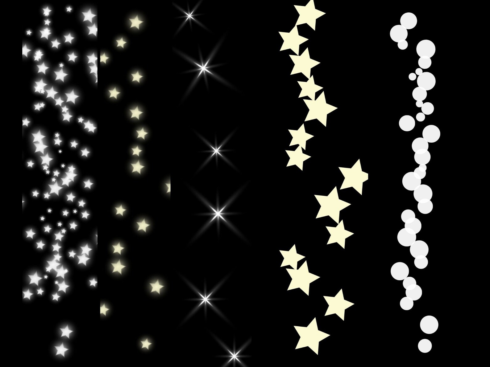 Celestial Stamp Brush Bundle - Procreate & Photoshop Bokeh Stars Moon ...