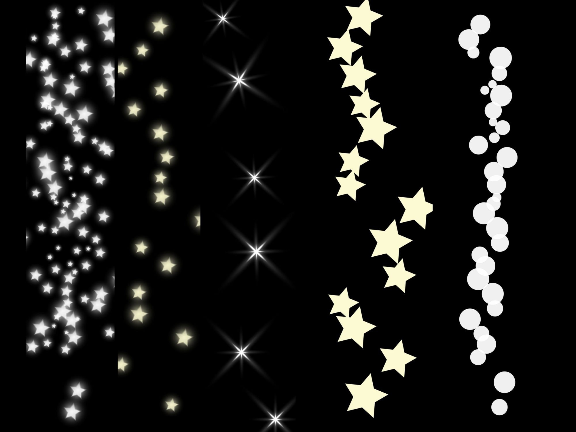 Celestial Stamp Brush Bundle - Procreate & Photoshop Bokeh Stars Moon ...