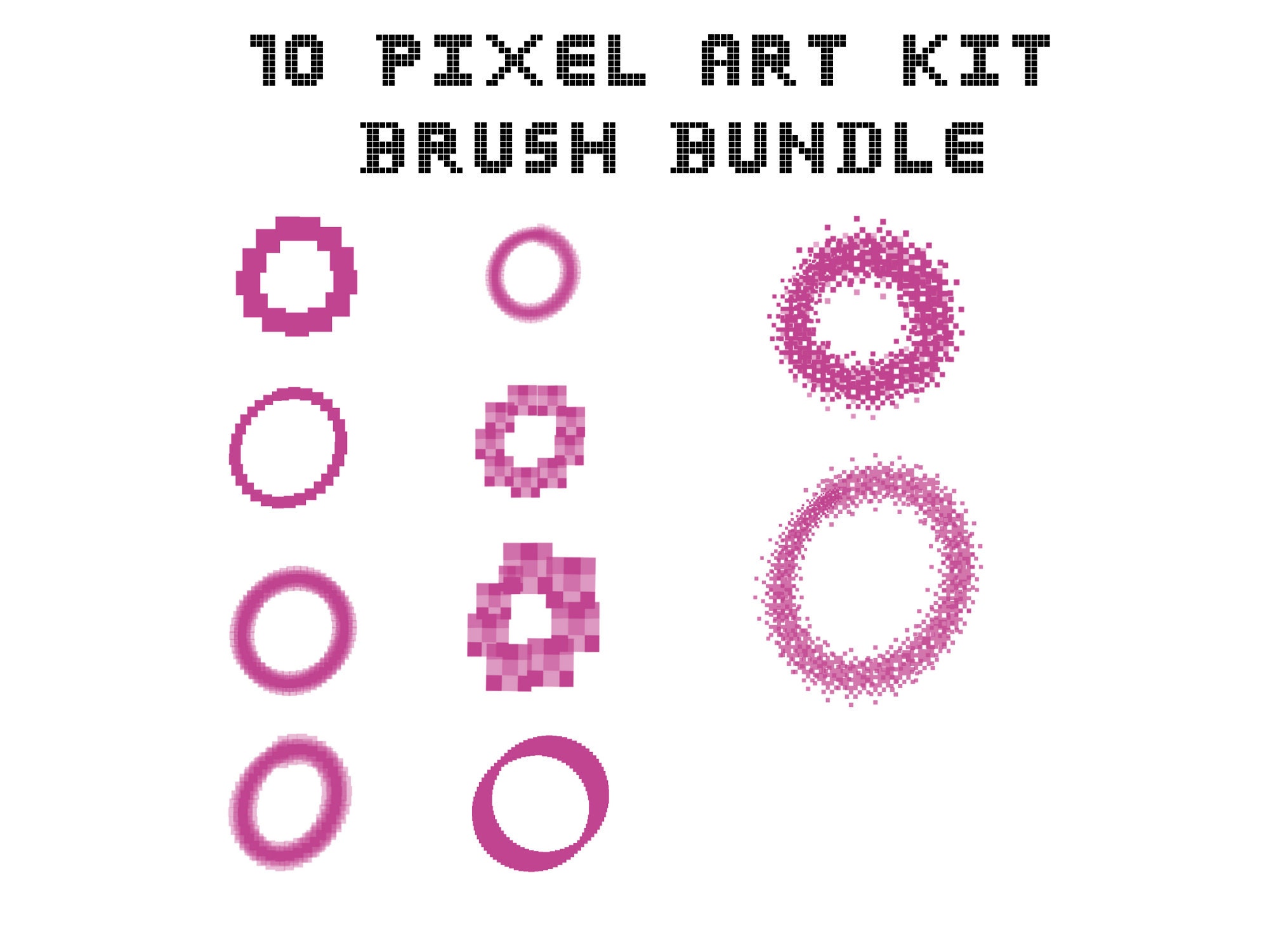 Procreate Pixel Art Kit Brush Set Preset , Pixelated Art iPad Brushes ...