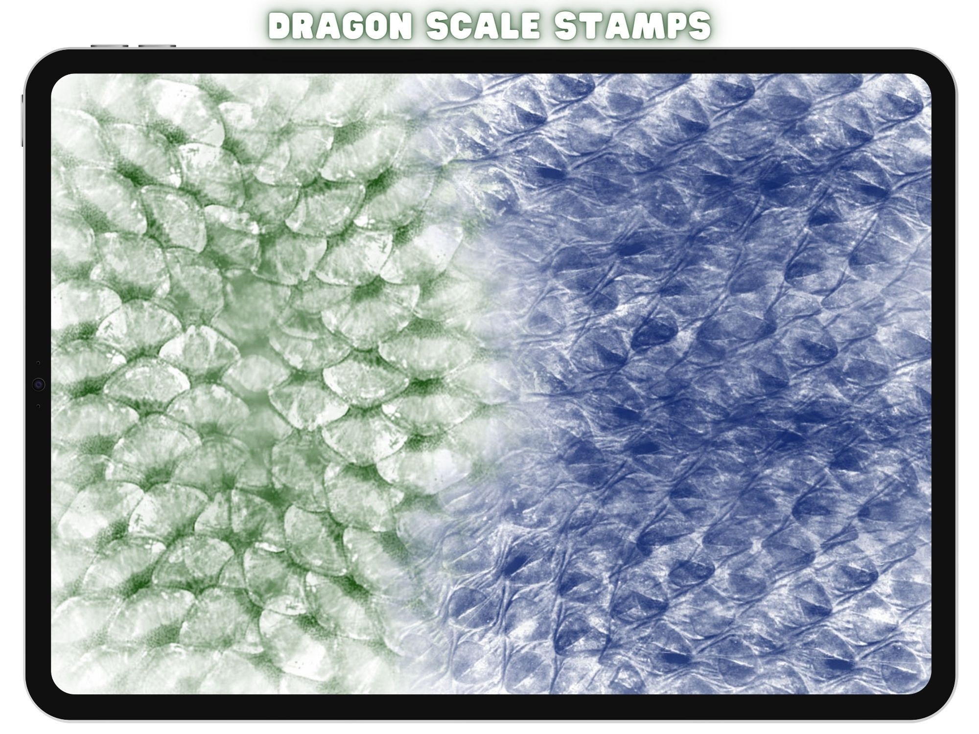 Procreate Photoshop Dragon Scale Brush Stamp Bundle Pack Fantasy Stamps ...