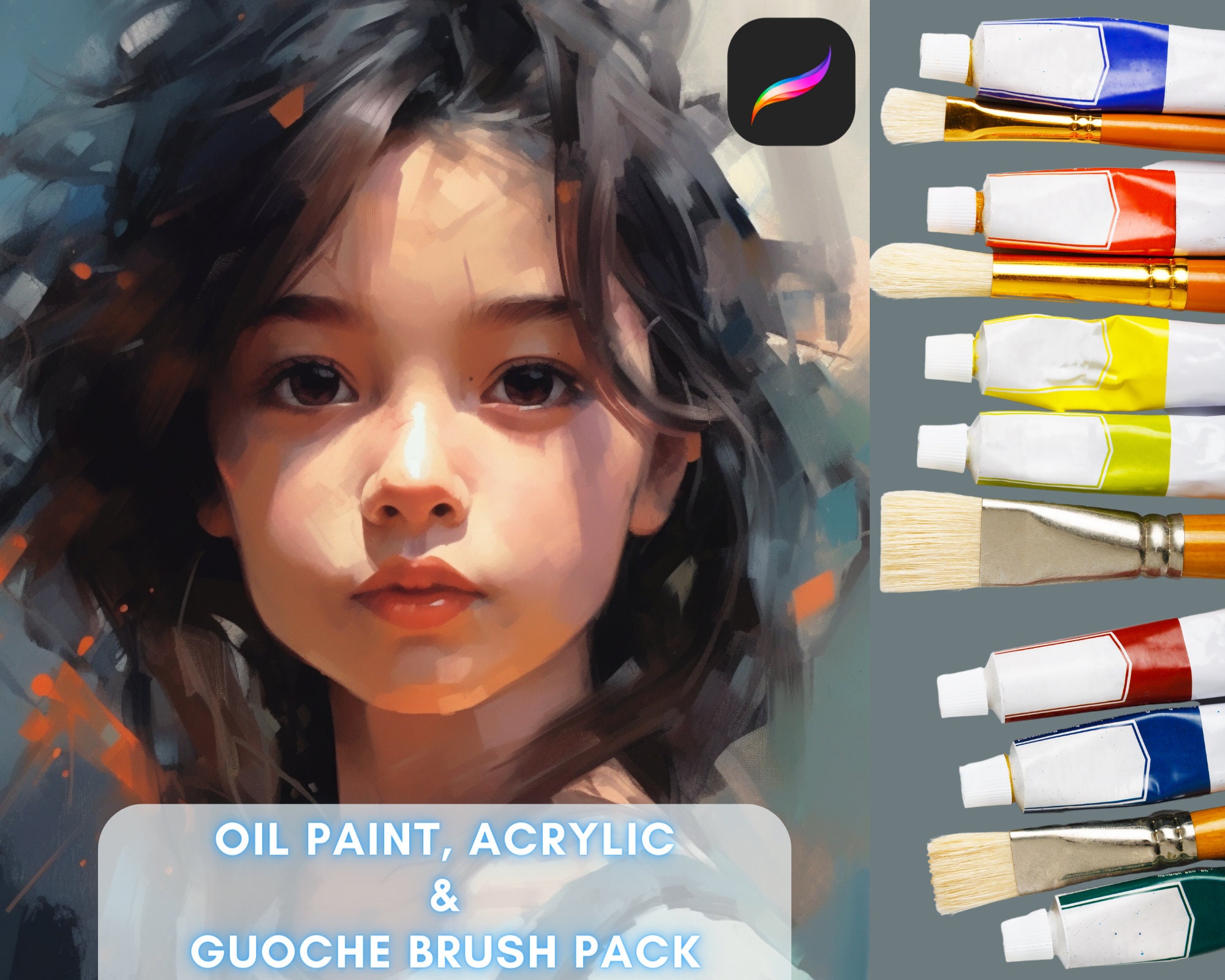 Gouache Brushes for Procreate, Digital Brush, Instant Download, Oil Paint  Brush, Acrylic Brush, Digital Art, Brushset 