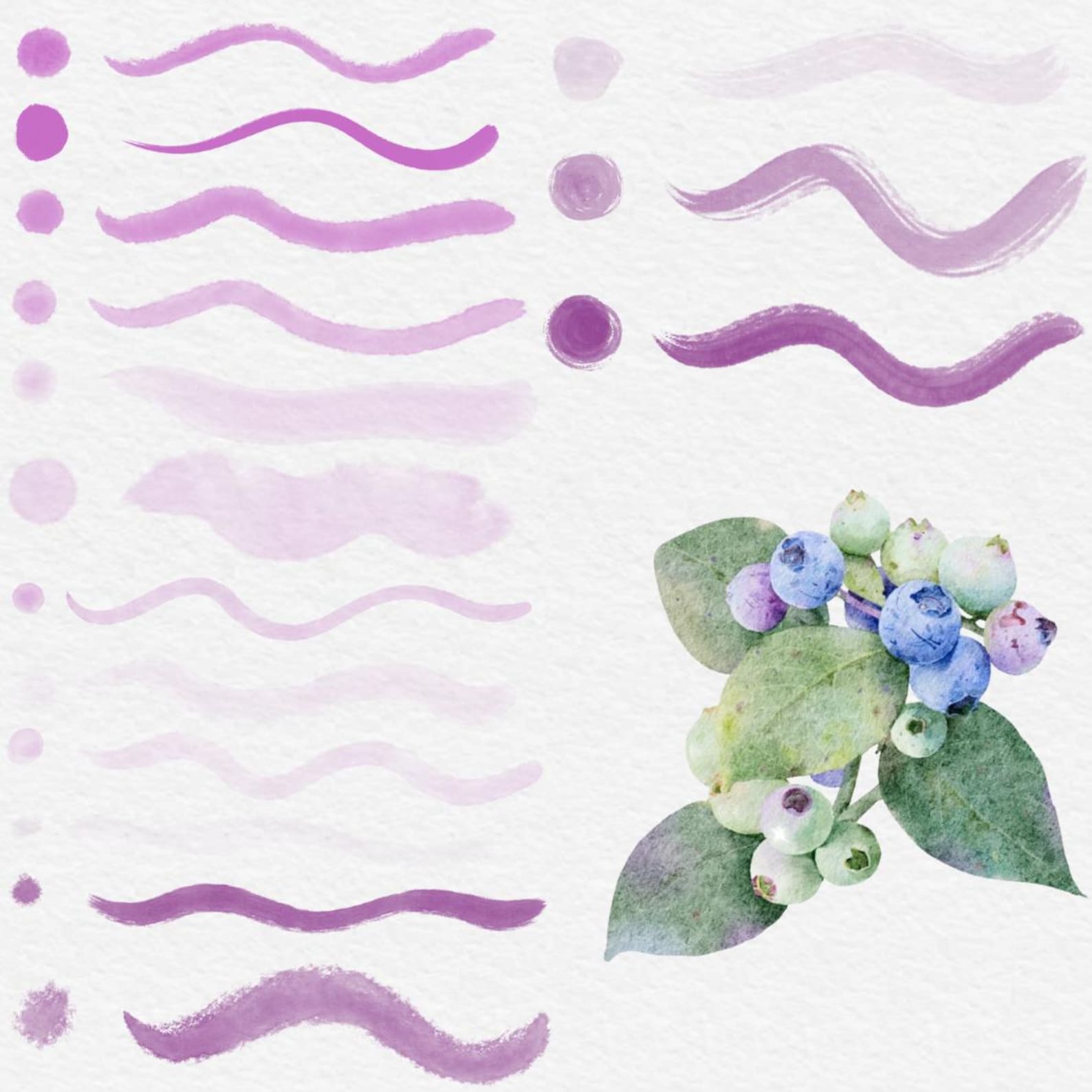 Procreate Whimsical Soft Wet Watercolor Brush Set Textured Effect ...