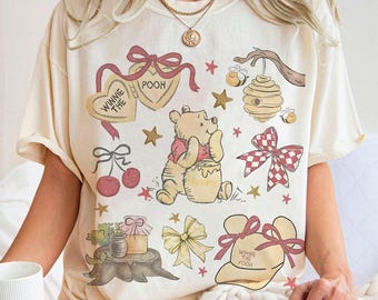 Comfort Colors Coquette Winnie The Pooh Shirt, Retro Pooh Bear & Friends Tee, Disney Family Trip 2026 Shirt, Cute Disneyworld Pooh Shirt