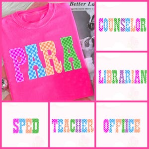 Preppy Coquette Teacher/Para/Counselor/Librarian Back to School Bundle PNG, Custom Teacher Coquette First Day of School Png, Girly Pink Bow