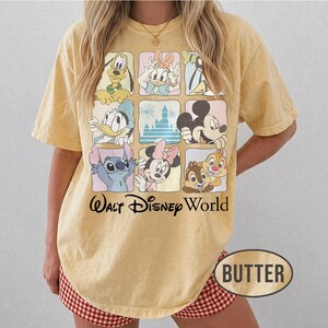 Comfort Colors® Vintage Mickey Walt Disneyworld Shirt, Retro Walt Disneyworld Tee, Disney Trip Shirt, Disneyworld Family Vacation Tee Butter Comfort Color