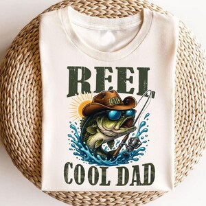 Retro Reel Cool Dad Png, Wishin&#39; I Was Fishin&#39; Png, Fishing Dad Shirt Design Png, Bass Fishing Png, Fathers Day Gift, Dad Birthday Gift Png