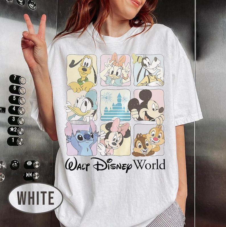 Comfort Colors® Vintage Mickey Walt Disneyworld Shirt, Retro Walt Disneyworld Tee, Disney Trip Shirt, Disneyworld Family Vacation Tee White