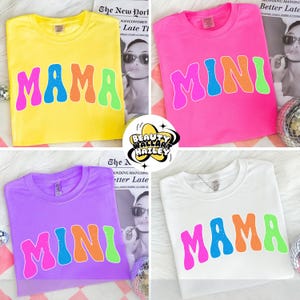 Neon MAMA Bundle png, Varsity Mama Png, Distressed Neon Mama, Colorful Mom Mimi Mini, Retro Mama Shirt Png, Distressed Mama Sublimation